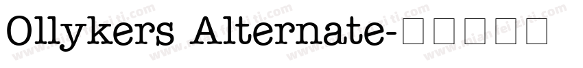 Ollykers Alternate字体转换